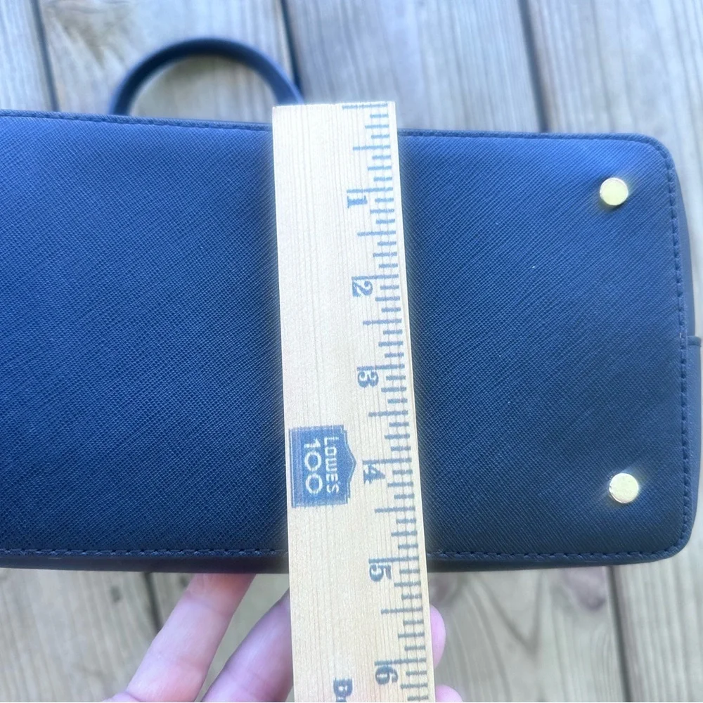 Kate Spade NY Patterson Dr black full zip satchel